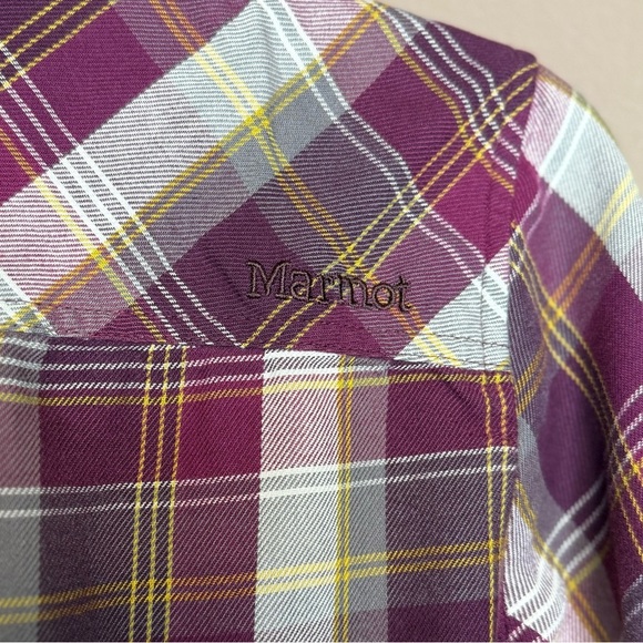 Marmot Women's Bridget Magenta Plaid Button Down Casual Western Outdoor Small - Picture 15 of 15